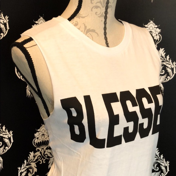 🍀 NWT! White Blessed Tank! - Picture 2 of 4